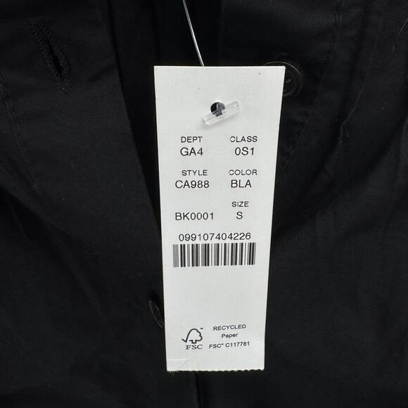 J.Crew Mini Dress Women's Black Eyelet Poplin Cotton Button Front Mini Dress NEW - Picture 7 of 9